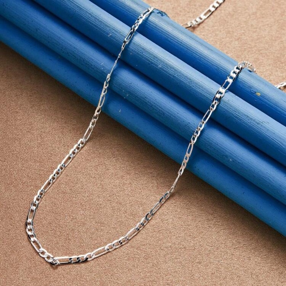 Silver Plated Chain Necklace and Bracelet Set - Picture 2 of 4